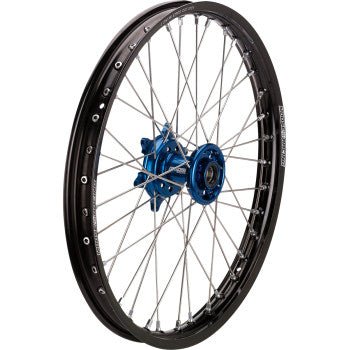 Moose Racing SX - 1 Complete Wheel - Front - Black Wheel / Blue Hub - 21"x1.60" - Yamaha YZ250F / YZ450F - Moto - House MX