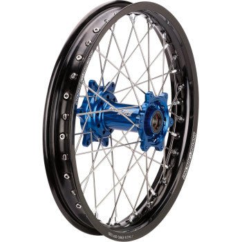 Moose Racing SX - 1 Complete Wheel - Rear - Black Wheel / Blue Hub - 18"x2.15" - Yamaha YZ250F / YZ450F - Moto - House MX