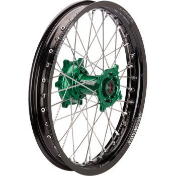 Moose Racing SX - 1 Complete Wheel - Rear - Black Wheel/Green Hub - 19"x2.15" - Kawasaki KX450 / KX250F - Moto - House MX