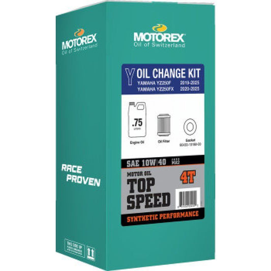 Motorex 10W - 40 Oil Change Kit YZ250F/FX 2019 - 2025 Top Speed 4T Full - Synthetic - 311243 - Moto - House MX