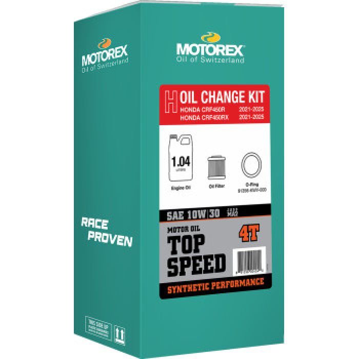 MOTOREX Oil Change Kit Top Speed 10W - 30 for Honda CRF450R - Part Number 311250 - Moto - House MX