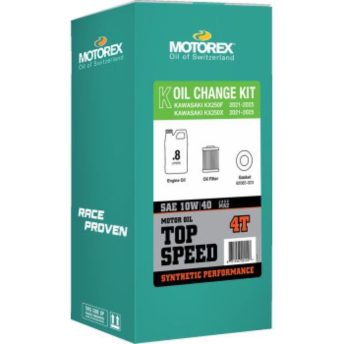MOTOREX Oil Change Kit Top Speed 10W - 40 for Kawasaki KX250F - Moto - House MX