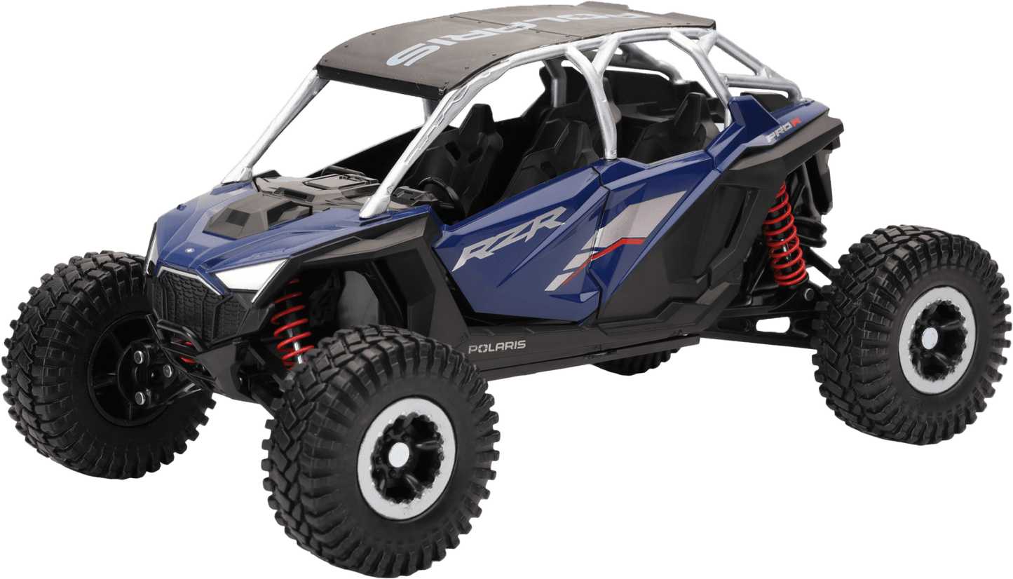 NEW - RAY NEW - RAY - 1:18 Scale Polaris Rzr Pro R4 Rock Crawler Azure Crystal - Fits Select Off - Road Vehicles 58466A - Moto - House MX