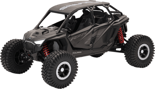 NEW - RAY NEW - RAY - 1:18 Scale Polaris Rzr Pro R4 Rock Crawler Stealth Black - Part 58466B - Fits Universal 58466B - Moto - House MX