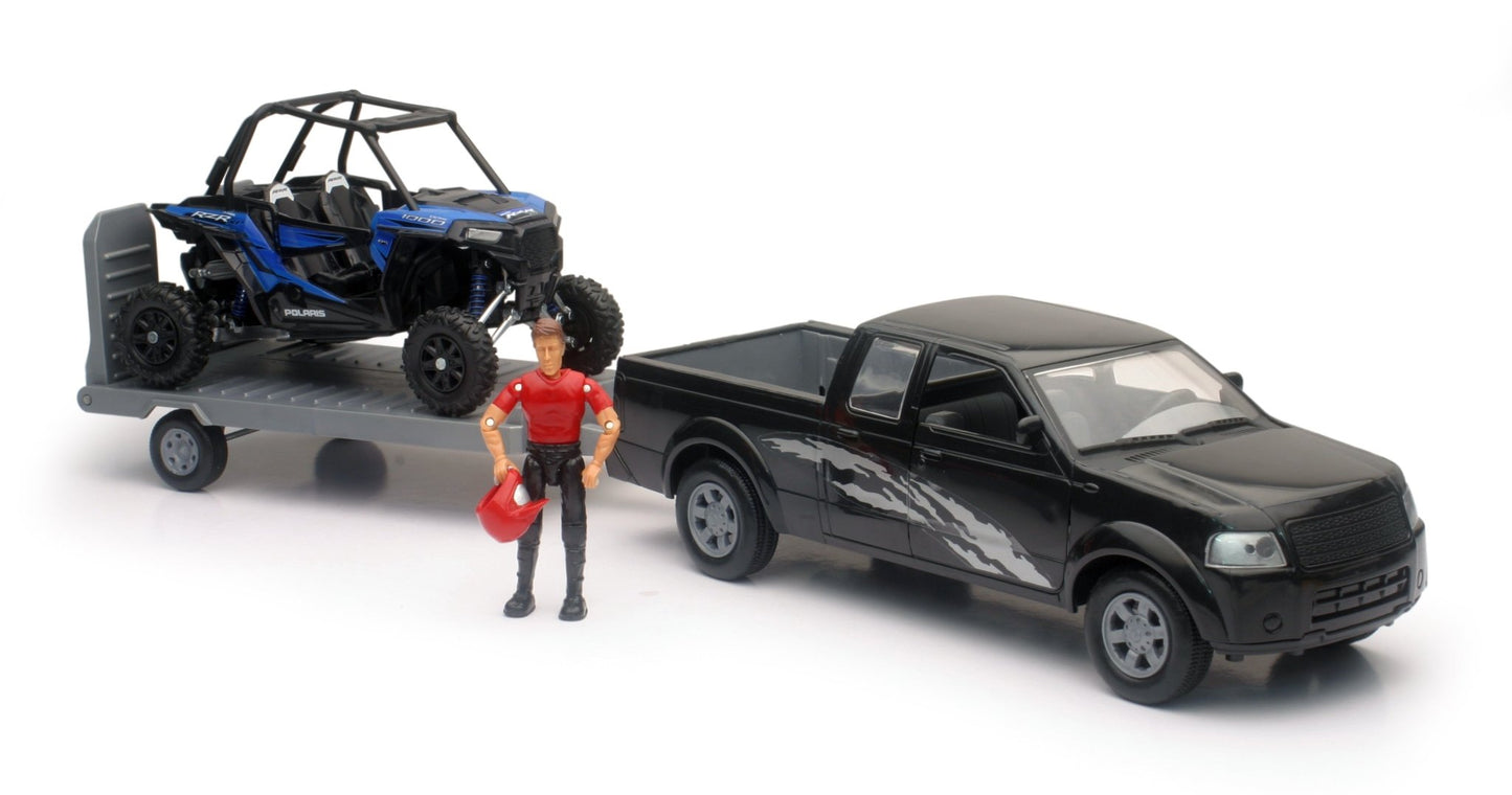 NEW - RAY NEW - RAY - Replica 1:18 Truck/Trailer/UTV Truck - Black/RZR Blue - Part SS - 37426E - Fits Various Models SS - 37426E - Moto - House MX