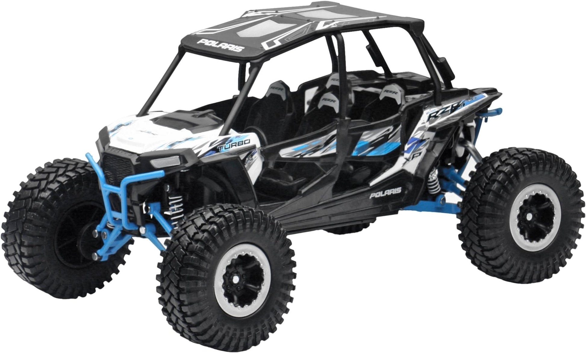 NEW - RAY NEW - RAY - Replica 1:18 UTV Polaris RZR 4 Turbo RC - White - fits Various UTV Models 57976A - Moto - House MX