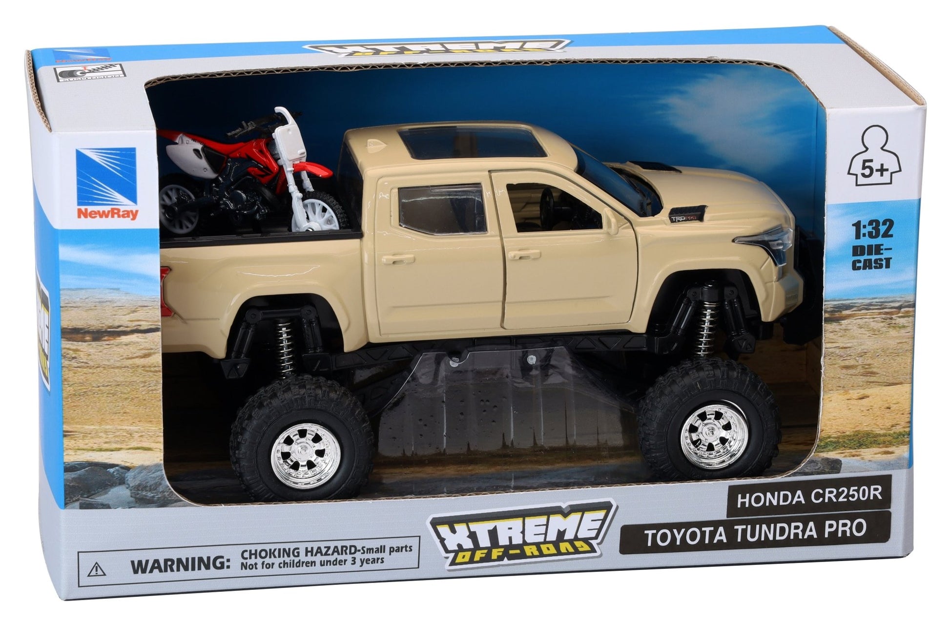 NEW - RAY NEW - RAY - Replica 4x4 Truck and Dirt Bike Mud Tundra Honda - SS - 54456 - Fits Various Models SS - 54456 - Moto - House MX