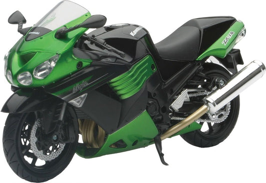 NEW - RAY - Replica 1:12 Super Sport Bike 2011 Kawasaki ZX14 Green - 57433B - Moto - House MX