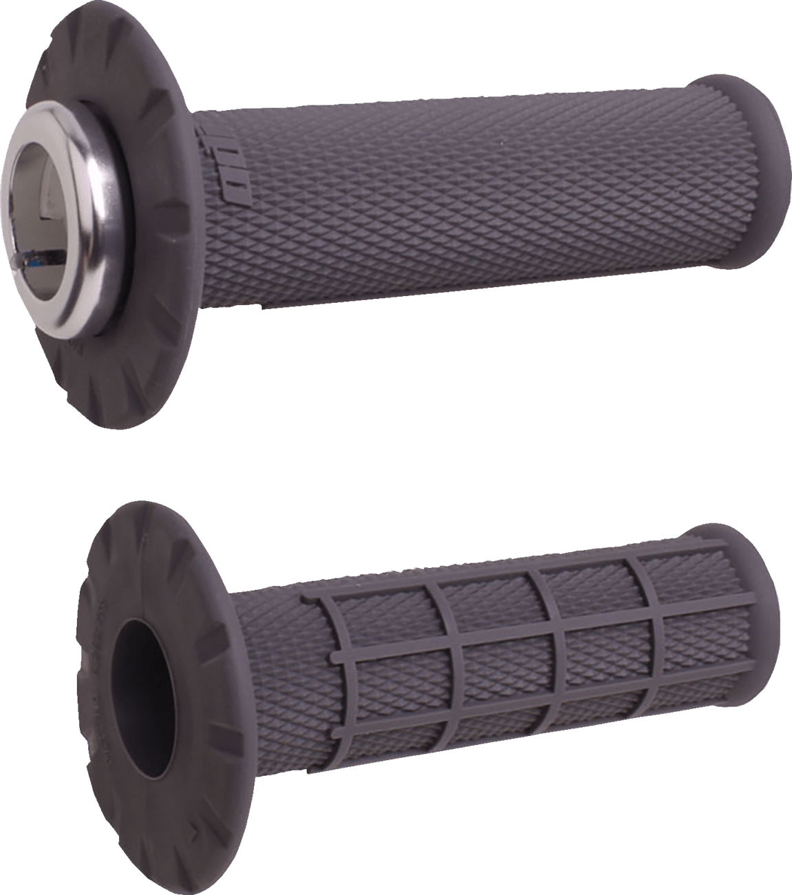 ODI Lock - On Grips Universal Half Waffle Graphite/Silver 7/8" Bars - H21UHWH - E - Moto MX Bike - Moto - House MX