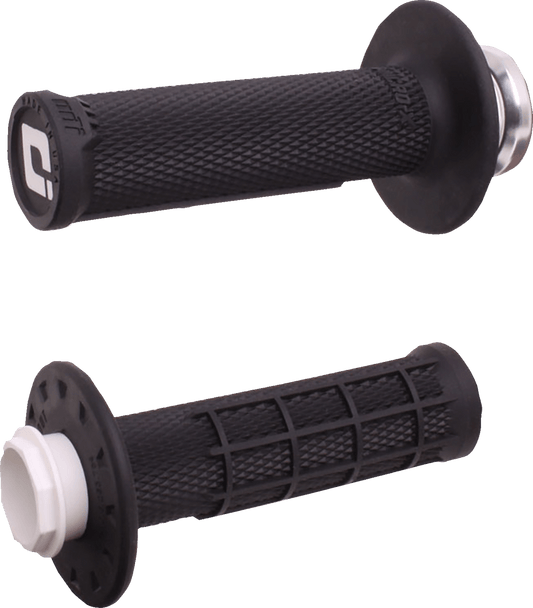 ODI Micro - X Half - Waffle v2 Lock - On Grips - Black/Silver H36MXB - Moto - House MX