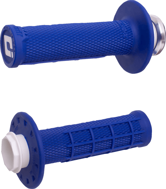 ODI Micro - X Half - Waffle v2 Lock - On Grips Blue/Black H36MXU Youth MX - Moto - House MX