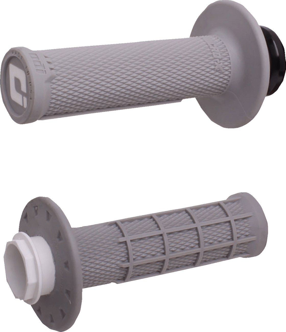 ODI Micro - X Half - Waffle v2 Lock - On Grips - Gray/Silver H36MXG - Moto - House MX