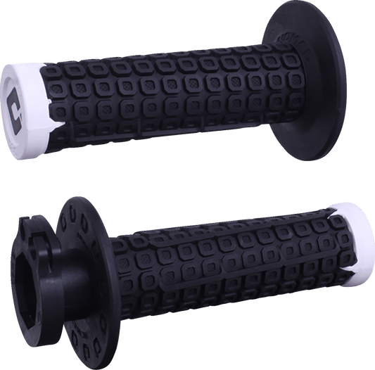 ODI Nomad Lock - On Grips - Off - Road - Black/White/Silver H36NDBW - fits various models - Moto - House MX