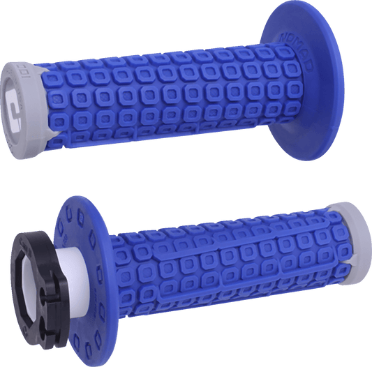 ODI Nomad Lock - On Grips - Off - Road - Blue/Gray H36NDUG - Fits select motocross and off - road bikes - Moto - House MX