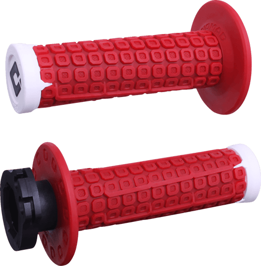 ODI Nomad Lock - On Grips - Off - Road - Red/White/Silver H36NDRW - Fits Select Motorcycles - Moto - House MX
