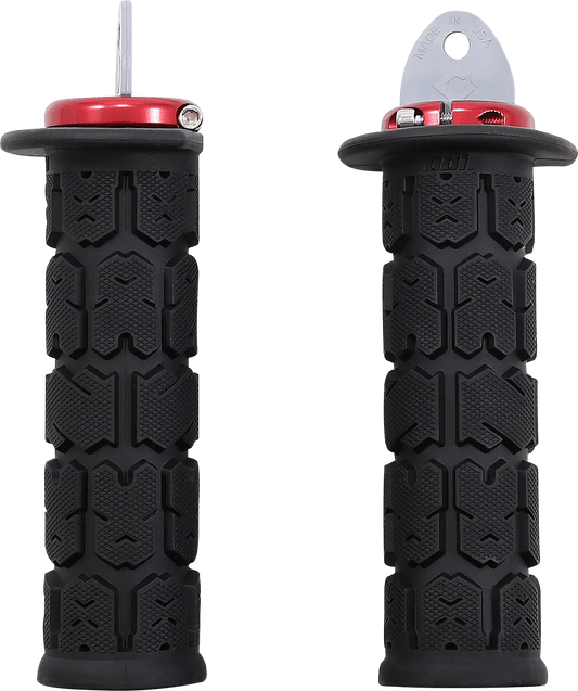 ODI Rogue ATV/PWC Grips - Black/Red J33RGB - R with Lock - On System - Moto - House MX