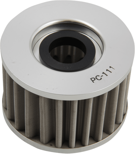 PC RACING Flo? Stainless Steel Oil Filter for Honda PC111 - Reusable 35 Micron Filter - Moto - House MX