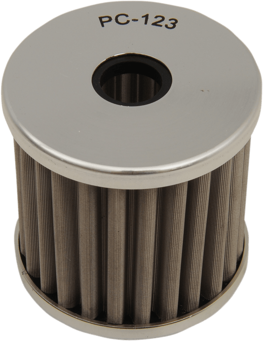 PC RACING Flo? Stainless Steel Oil Filter for Kawasaki PC123 - Moto - House MX