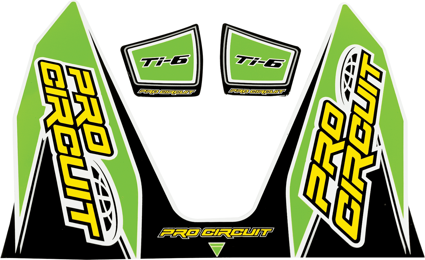 PRO CIRCUIT Ti - 6 Decal - Green DC22TI6 - GRN for Ti - 6 Exhaust System - Moto - House MX