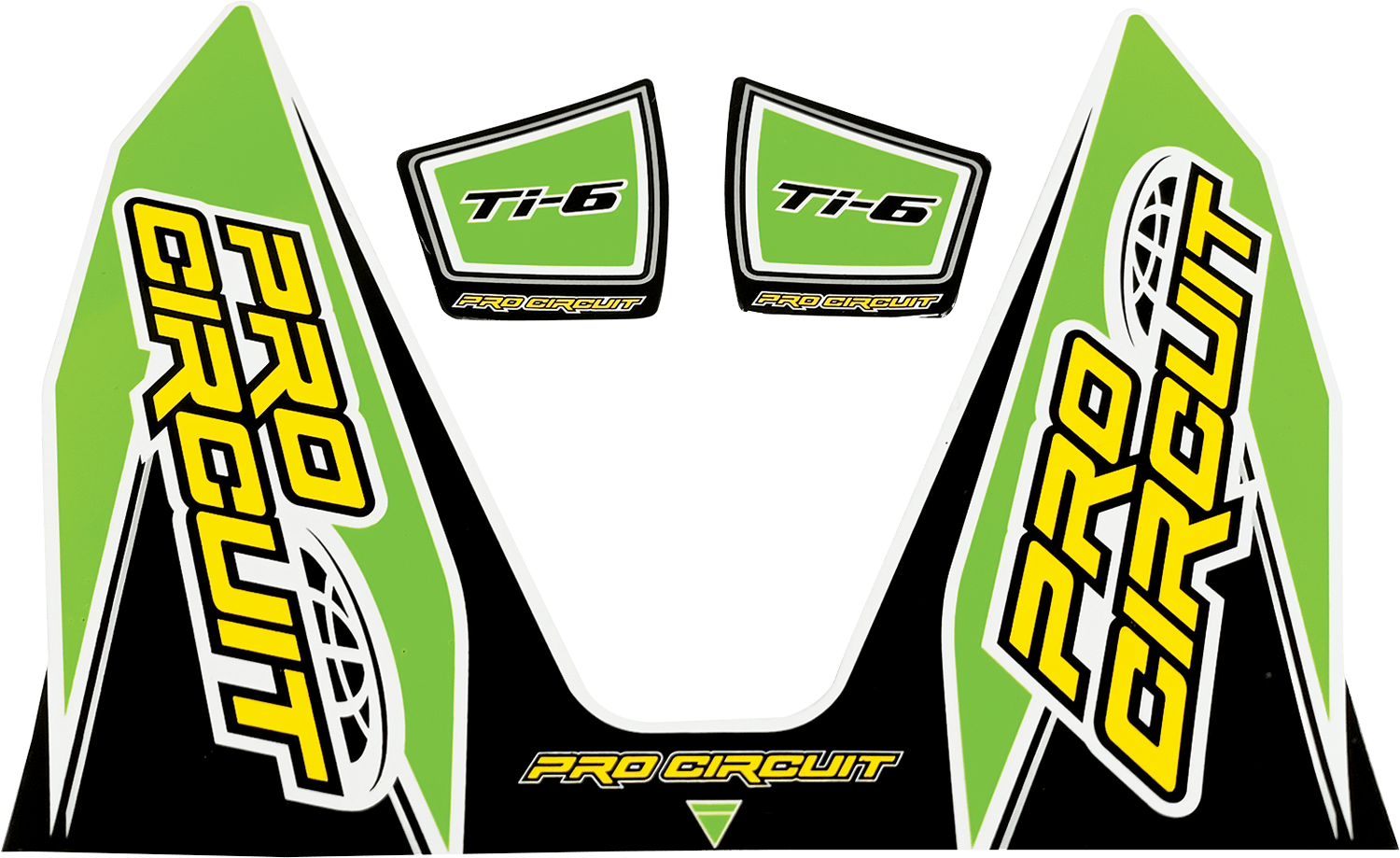PRO CIRCUIT Ti - 6 Decal - Green DC22TI6 - GRN for Ti - 6 Exhaust System - Moto - House MX