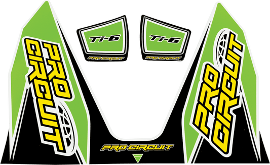 PRO CIRCUIT Ti - 6 Decal - Green DC22TI6 - GRN for Ti - 6 Exhaust System - Moto - House MX