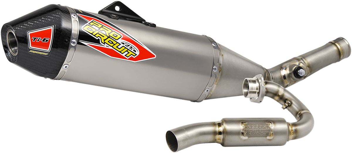 PRO CIRCUIT Ti - 6 Exhaust System with USFS - Approved Spark Arrestor - Part 0321545F - Moto - House MX