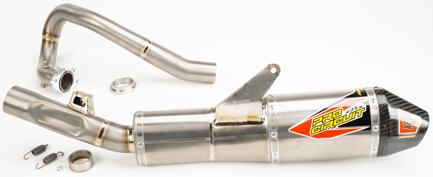 PRO CIRCUIT Ti - 6 Pro Titanium Exhaust System with Carbon Cap for Honda CRF450 (2021 - 2024) - Moto - House MX
