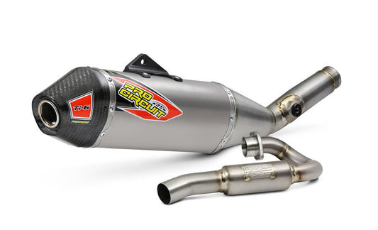 Pro Circuit Ti - 6 Titanium Exhaust System w/Carbon Fiber End - Cap - 0321945F - 2019 - 2023 Kawasaki KX450F - Moto - House MX