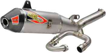 Pro Circuit Ti - 6 Titanium Exhaust System w/Carbon Fiber End - Cap - 0332345F - 2023 - 2024 Yamaha YZ450F - Moto - House MX