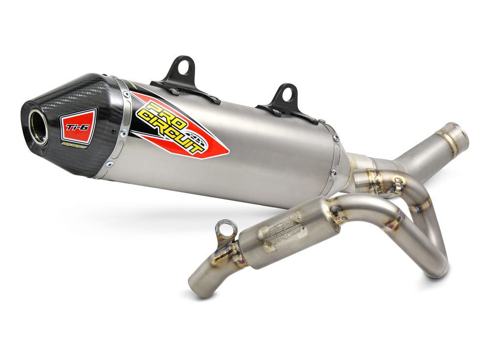 Pro Circuit Ti - 6 Titanium Exhaust System w/Carbon Fiber End - Cap - 0351725F - 2017 - 2018 Husquvarna FC 250 - Moto - House MX