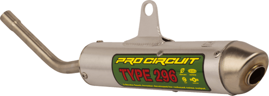 PRO CIRCUIT Type 296 S/A Silencer - KTM 85 - Part 1352585 - Aluminum and Stainless Steel - Fits KTM 85 Models - Moto - House MX