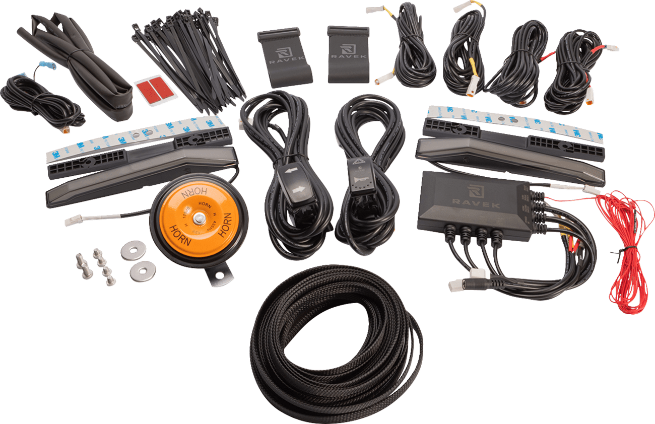 RAVEK 64 - 700 Turn Signal Kit with Amber and White Running Lights for UTVs - Moto - House MX