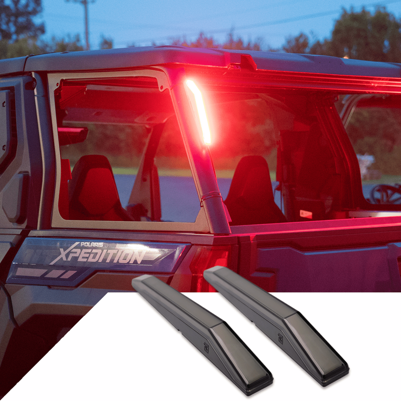 RAVEK Xpedition 64 - 903 Red Running Light Kit with 54 LEDs - Heavy - Duty Waterproof LED Lights - Moto - House MX