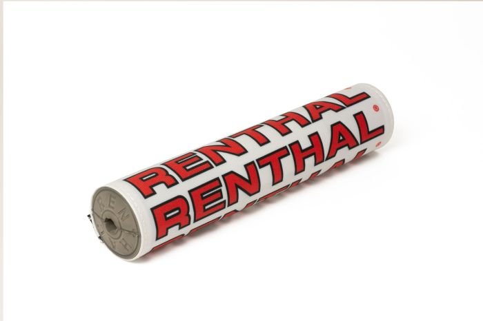 RENTHAL P351 SX Pad - 10 Inch White/Red Retro - Moto - House MX