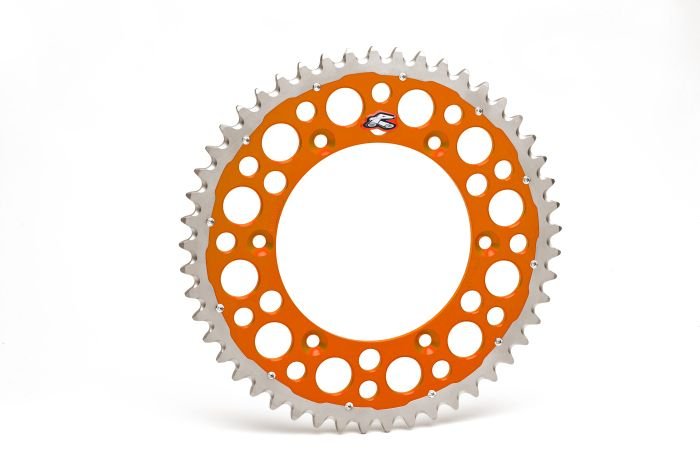 Renthal 2240-520-50GPOR Twinring Rear Sprocket Orange - Moto-House MX  