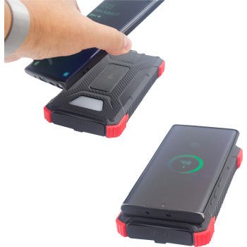 RidePower Portable Power Bank - RPPBWIRELESS10K - 10K mAh with Wireless Charging, Solar Backup - Moto - House MX