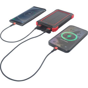 RidePower Portable Power Bank - RPPBWIRELESS10K - 10K mAh with Wireless Charging, Solar Backup - Moto - House MX