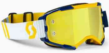 Scott Fury Motocross Goggle Yellow/Blue Yellow Chrome Works Lens - Moto - House MX