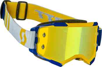 Scott Fury Motocross Goggle Yellow/Blue Yellow Chrome Works Lens - Moto - House MX