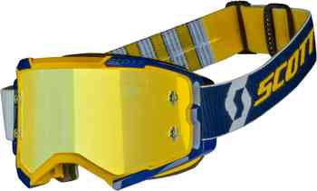 Scott Fury Motocross Goggle Yellow/Blue Yellow Chrome Works Lens - Moto - House MX