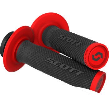 Scott SX II Lock - On Grip and Cam Set - 292452 - 1042222 - Black/Red - Moto - House MX