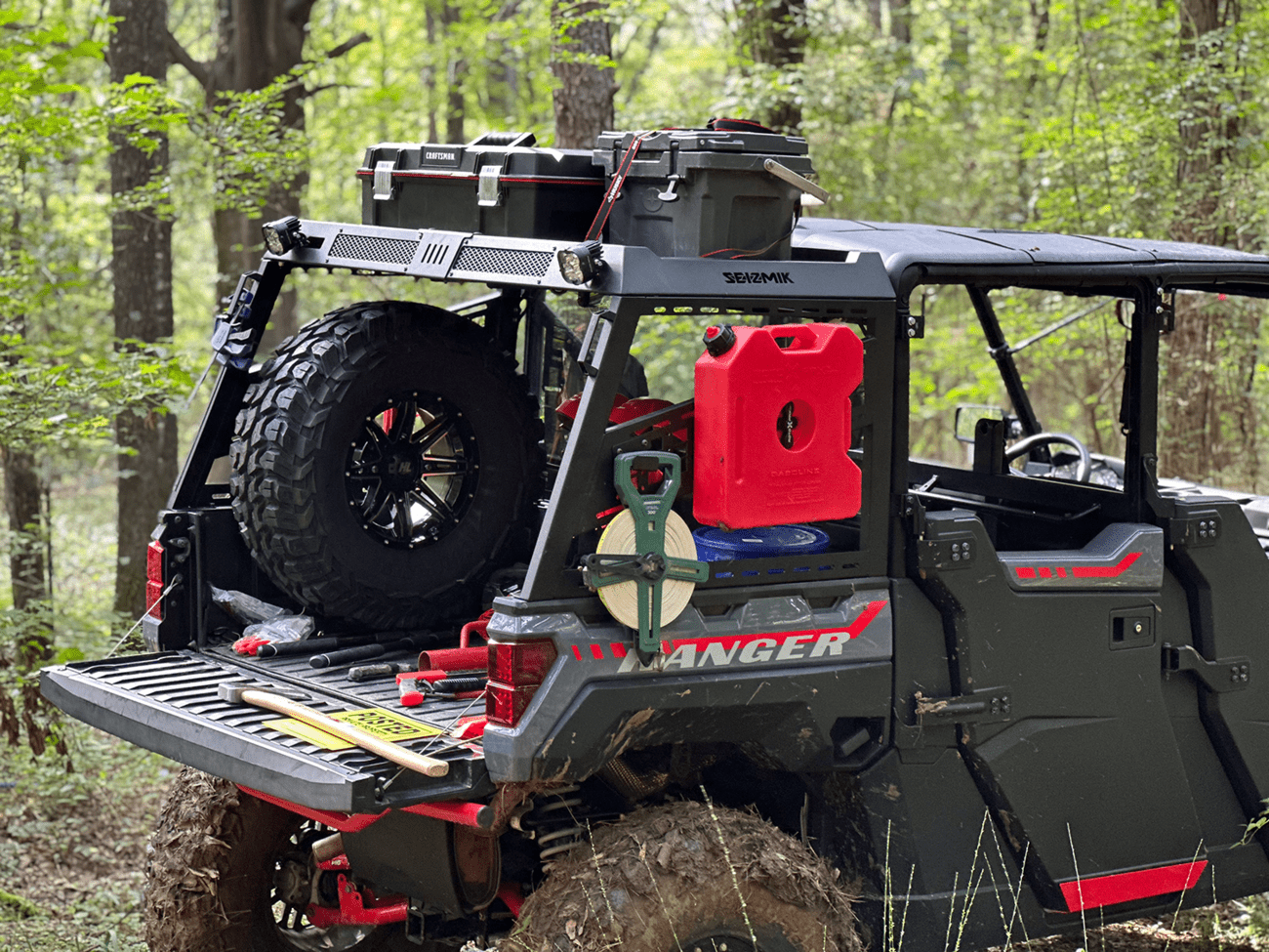 SEIZMIK Bed Rack Kit - Full Height - Black - Cam Am/Defender | Polaris/Ranger 58 - 08075 - Moto - House MX