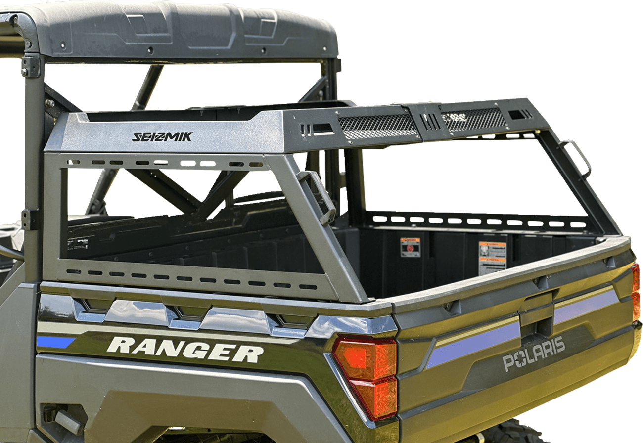 SEIZMIK Bed Rack Kit - Half Height - Black - Fits Can Am Defender & Polaris Ranger 58 - 08076 - Moto - House MX