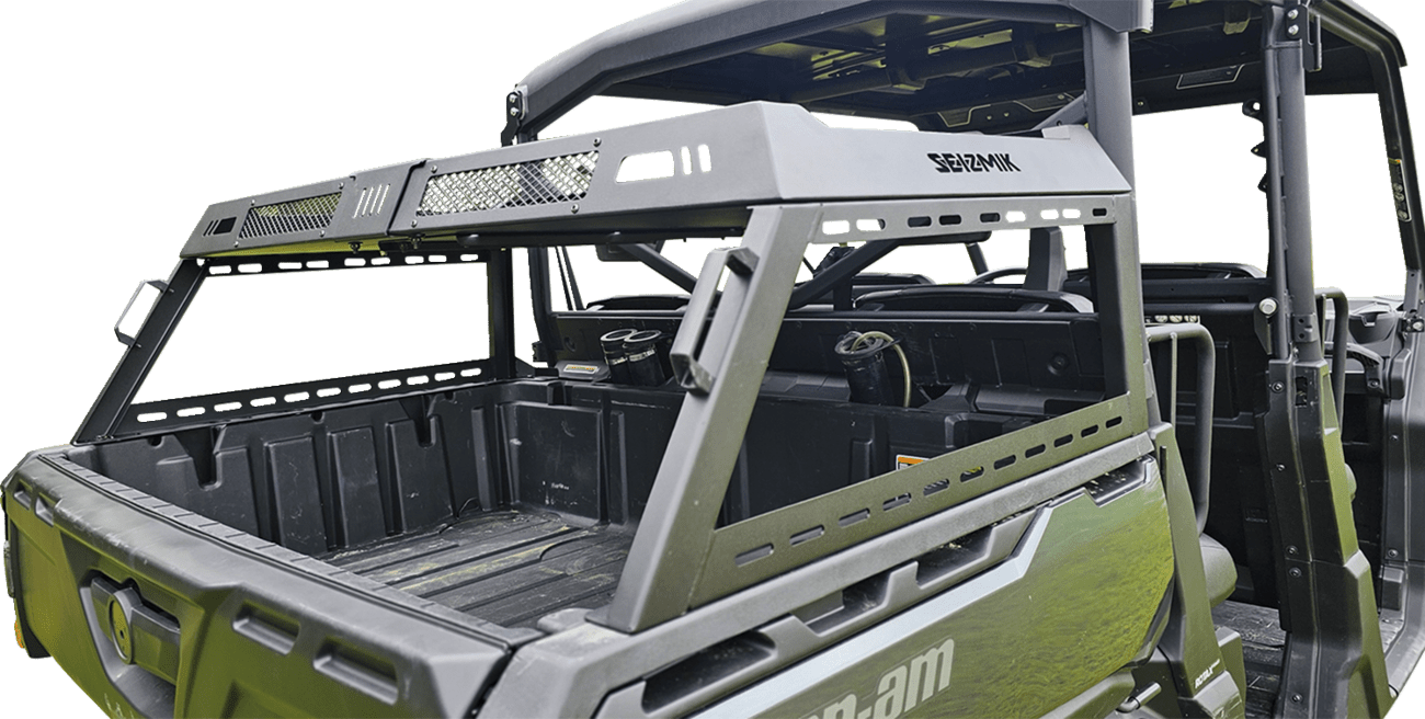 SEIZMIK Bed Rack Kit - Half Height - Black - Fits Can Am Defender & Polaris Ranger 58 - 08076 - Moto - House MX
