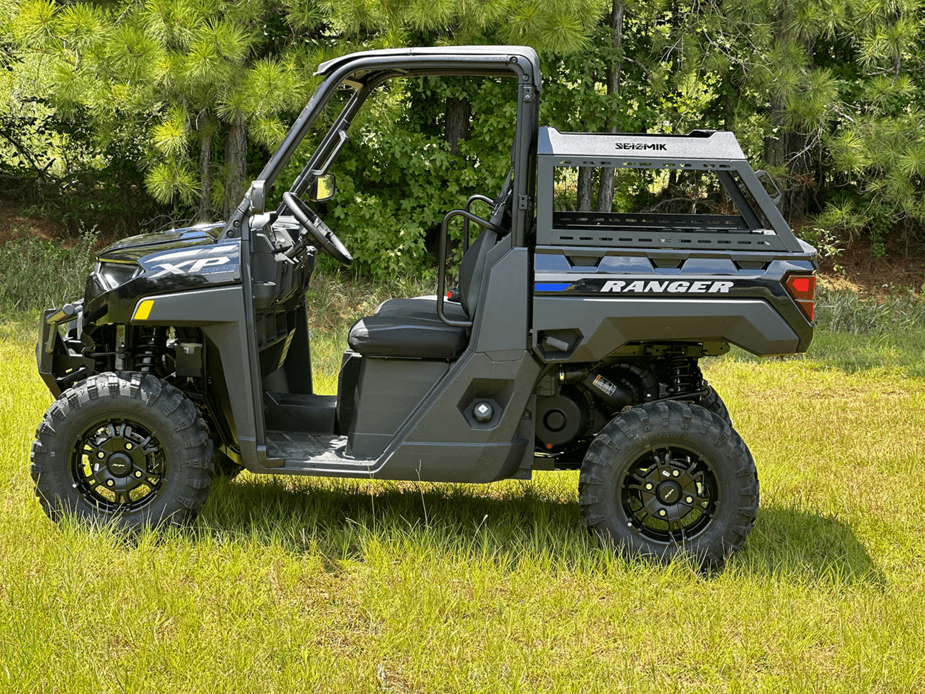 SEIZMIK Bed Rack Kit - Half Height - Black - Fits Can Am Defender & Polaris Ranger 58 - 08076 - Moto - House MX