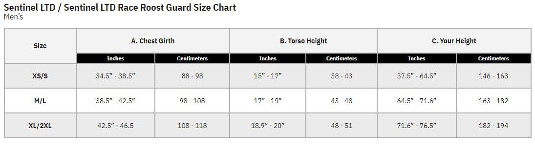 Thor Guardian MX Roost Deflector - Size Chart - Youth | Moto-House MX