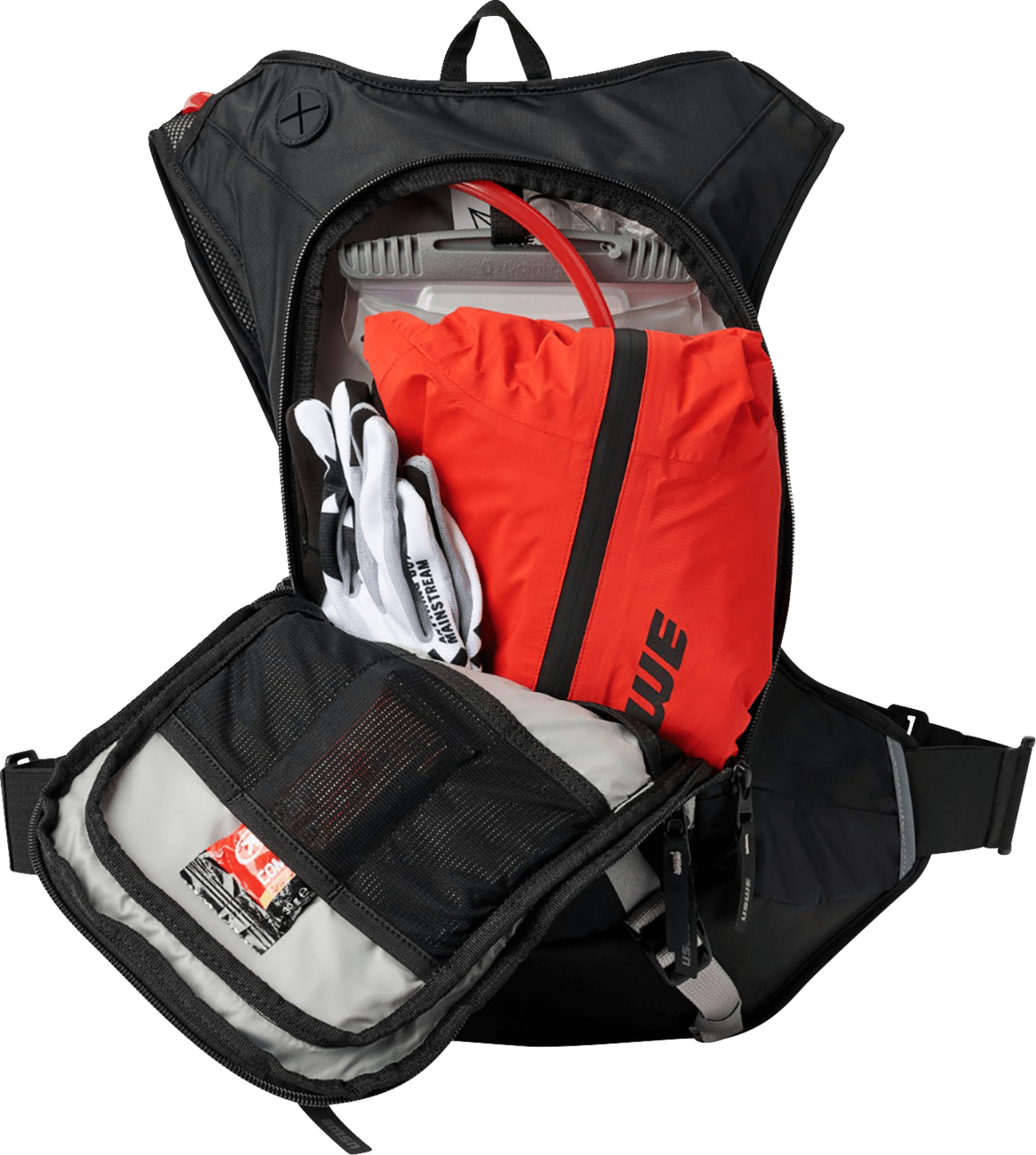 USWE Moto Hydration Pack 12L Carbon Black 212059001 MX Enduro Trail Bag - Moto - House MX