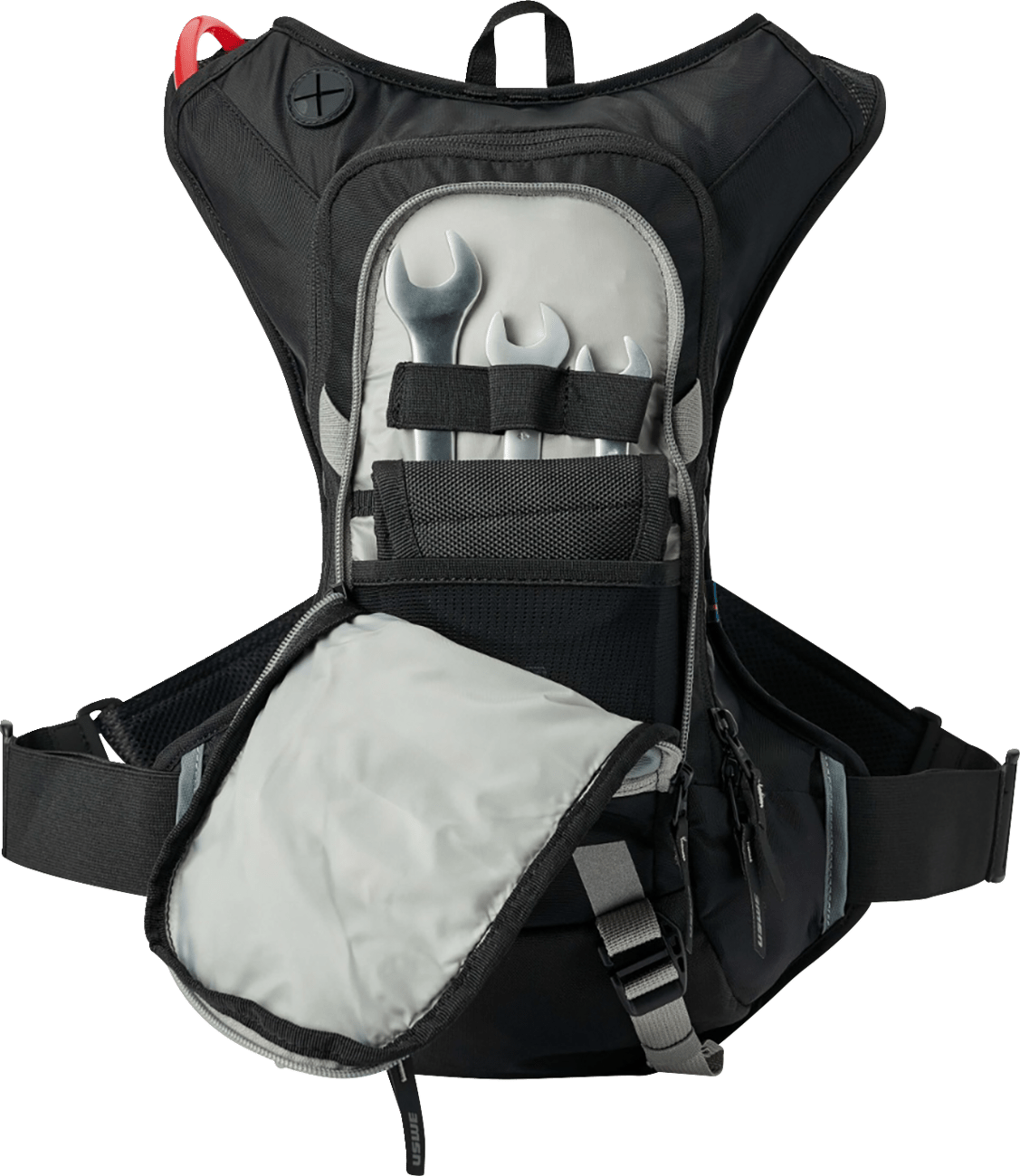 USWE Moto Hydration Pack 8L Black/Gray 208059001 MX Enduro Trail Race Bag - Moto - House MX