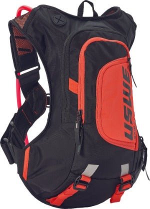 USWE Moto Hydro 12 L - Hydration Pack 3.0 Liter - Bounce Free - Carbon Black, Factory Blue, and Factory Orange - Moto - House MX