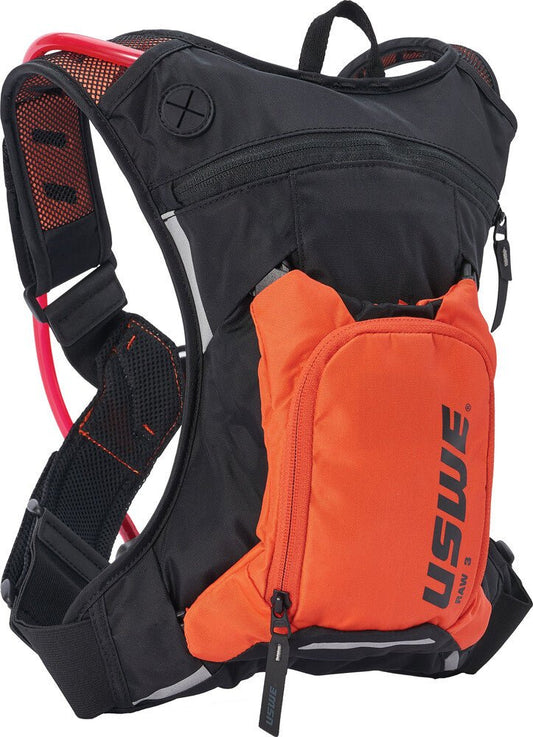 USWE Moto Hydro 3L - Hydration Pack 2.0 Liter - Bounce Free - Carbon Black, Factory Blue, and Factory Orange - Moto - House MX